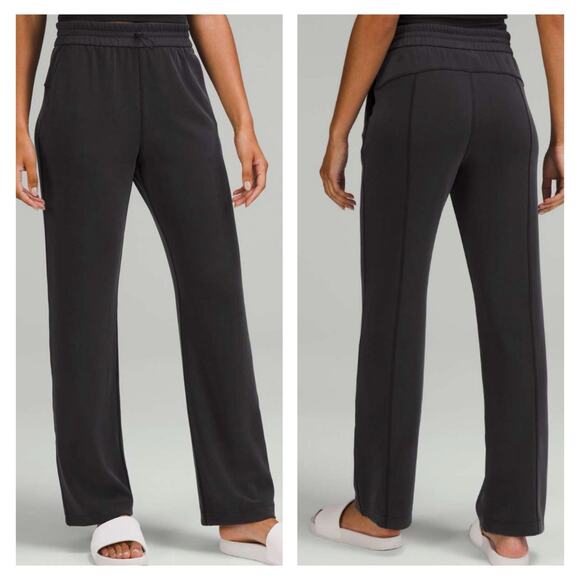 Lululemon Womens Softstreme High Rise Pant Size 10 Black Loungewear Athleisure - Picture 1 of 16